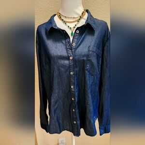 GUESS!!! Denim-Styled Dress Shirt!!